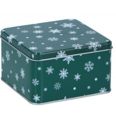 Arti Casa Χριστουγεννιάτικο Μεταλλικό Κουτί Snowflake Green 12cm Arti Casa Χριστουγεννιάτικο Μεταλλικό Κουτί Snowflake Green 12cm