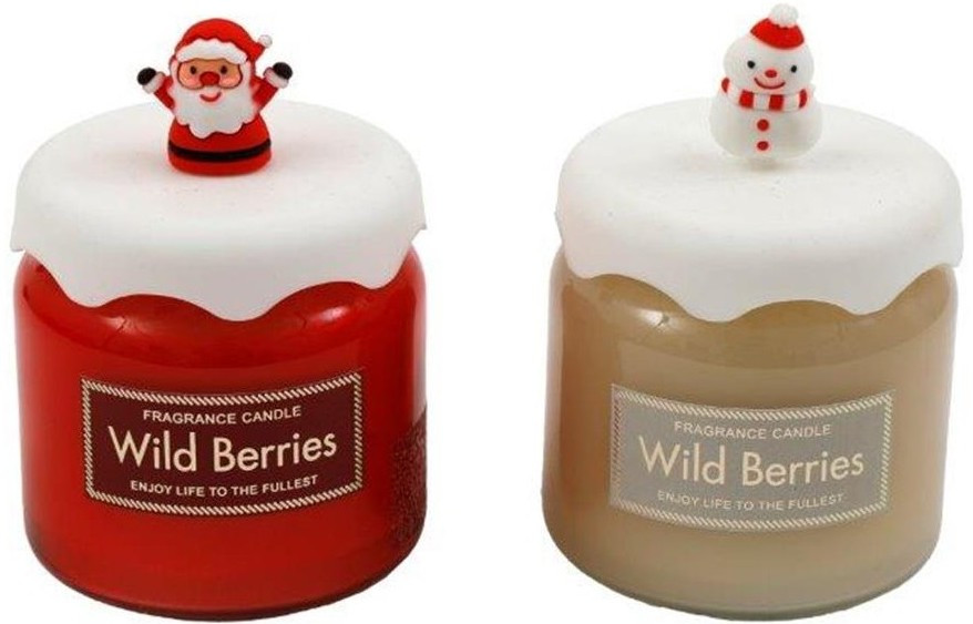 ARTE REGAL Arte Regal Χριστουγεννιάτικο Κερί Σε Βάζο Santa - Snowman 12.5cm