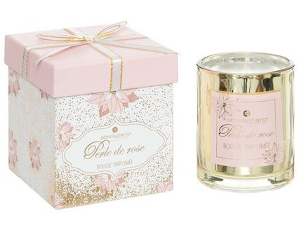 ATMOSPHERA Atmosphera Χριστουγεννιάτικο Αρωματικό Κερί Σε Βάζο Roze 10cm