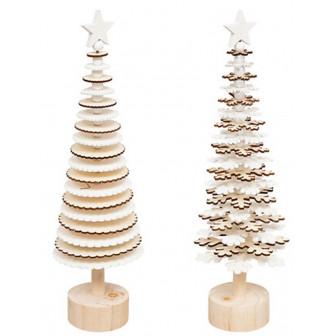 Atmosphera Χριστουγεννιάτικο Ξύλινο Δέντρο 2 Σχέδια 46cm Atmosphera Χριστουγεννιάτικο Ξύλινο Δέντρο 2 Σχέδια 46cm