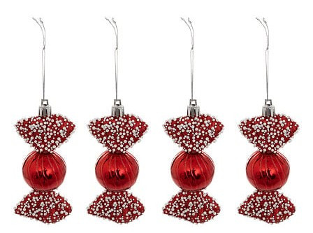 ATMOSPHERA Atmosphera Χριστουγεννιάτικα Στολίδια Candy Σετ 4τμχ