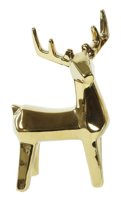 Countryfield Διακοσμητικό Κεραμικό Ελάφι Χρυσό 23cm