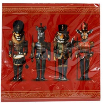 Arti Casa Χριστουγεννιάτικες Χαρτοπετσέτες Πολυτελείας 20Τμχ Animal Nutcracker