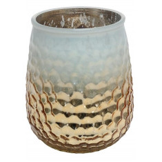 Countrydield Κηροπήγιο Γυάλινο Χρυσό 14cm