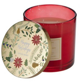 Atmosphera Χριστουγεννιάτικο Αρωματικό Κερί Σε Βάζο Red