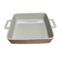 Vista Alegre Πυρίμαχο Ταψί Ανάγλυφο Τετράγωνο Κεραμικό Με Λαβές 34cm