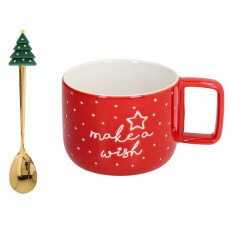 Tognana Χριστουγεννιάτικη Κούπα Πορσελάνης holiday With Spoon 420ml