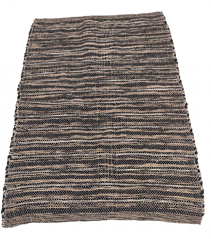 Arte Regal Χαλί Γιούτας Μαύρη Ρίγα 60Χ90cm