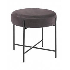 Atmosphera Σκαμπό Βελούδινη Arty Grey