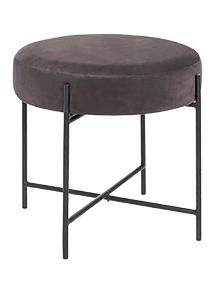 ATMOSPHERA Atmosphera Σκαμπό Βελούδινη Arty Grey