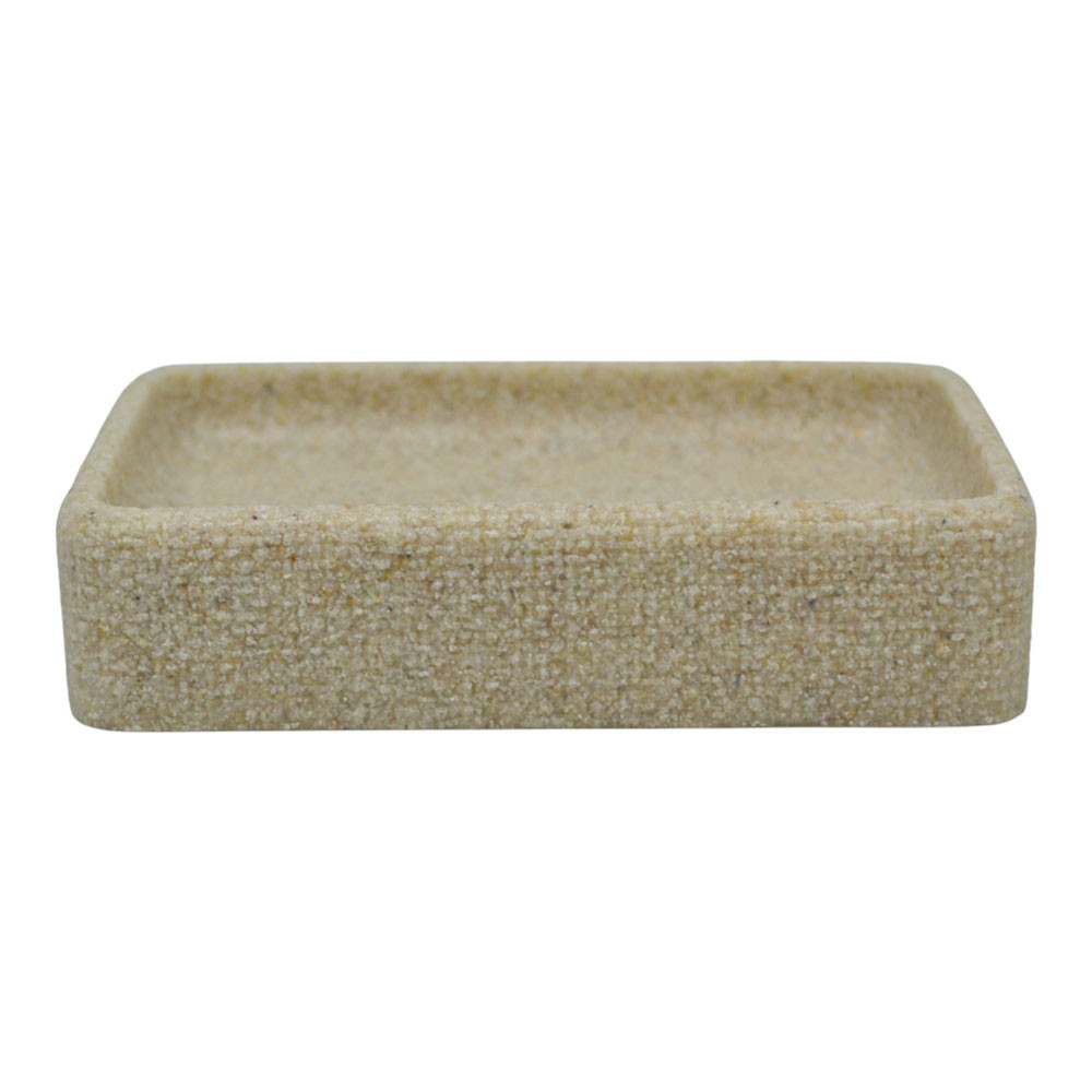 Σαπουνοθήκη Πολυεστερική Σαγρέ Μπεζ 11,8x8x2,7cm