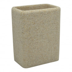 Θήκη Για Οδοντόβουρτσες Πολυεστερική Σαγρέ Μπεζ 8,5x5,6x11,6cm