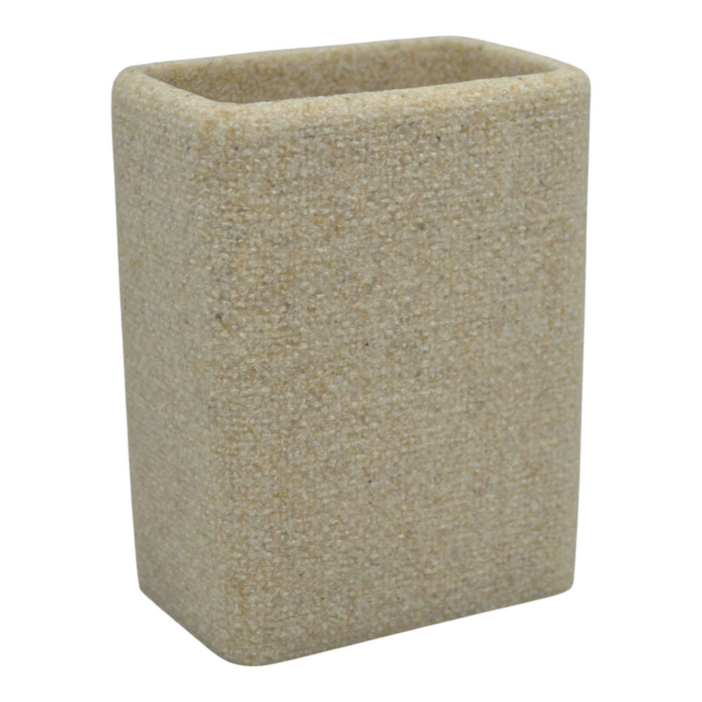 Θήκη Για Οδοντόβουρτσες Πολυεστερική Σαγρέ Μπεζ 8,5x5,6