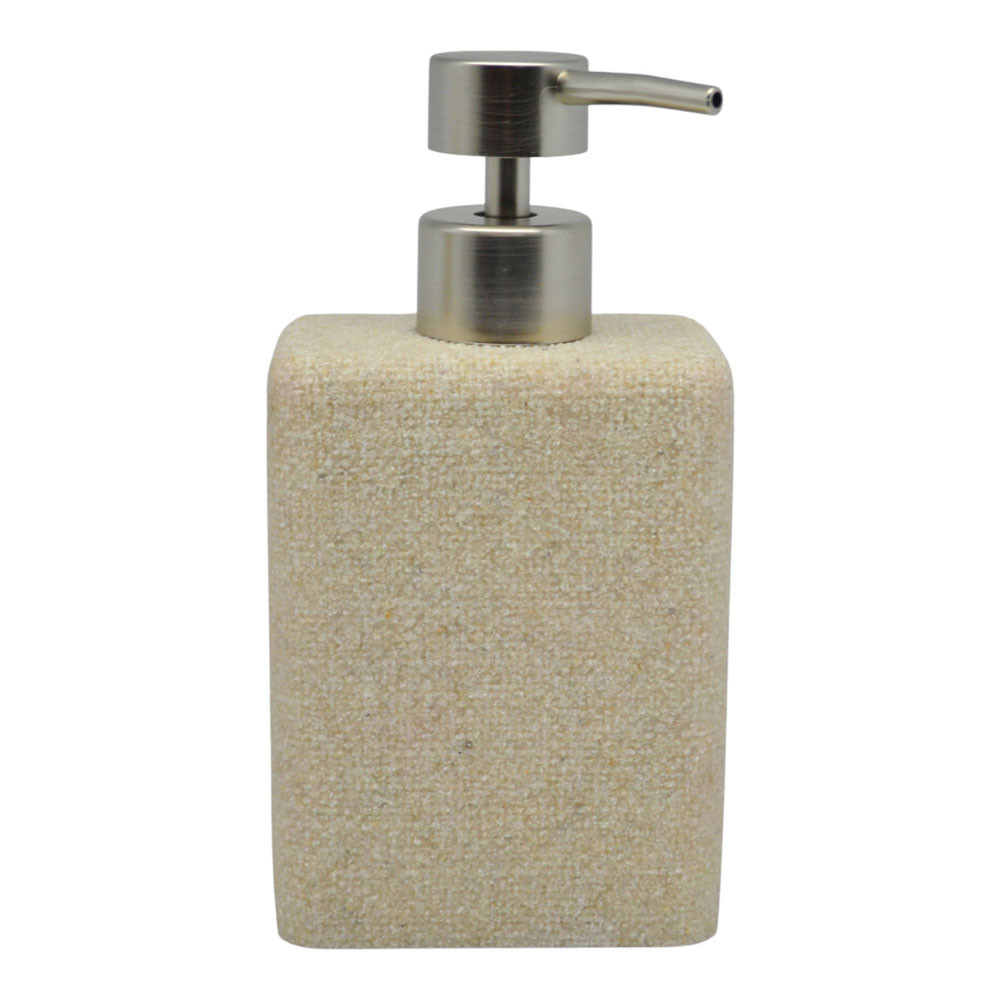 Dispenser Θήκη Για Κρεμοσάπουνο Πολυεστερική Σαγρέ Μπεζ