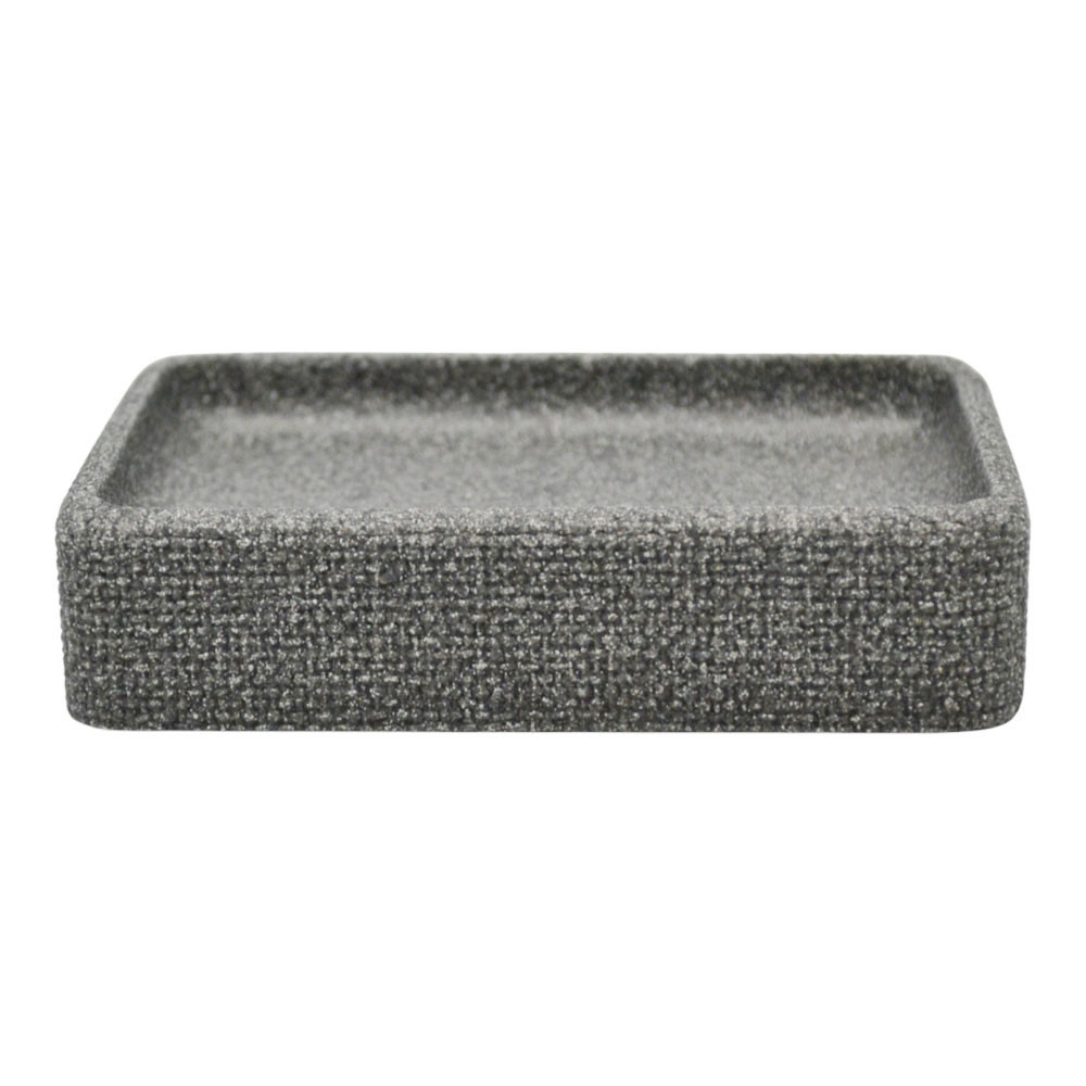 Σαπουνοθήκη Πολυεστερική Σαγρέ Γκρι 11,8x8x2,7cm