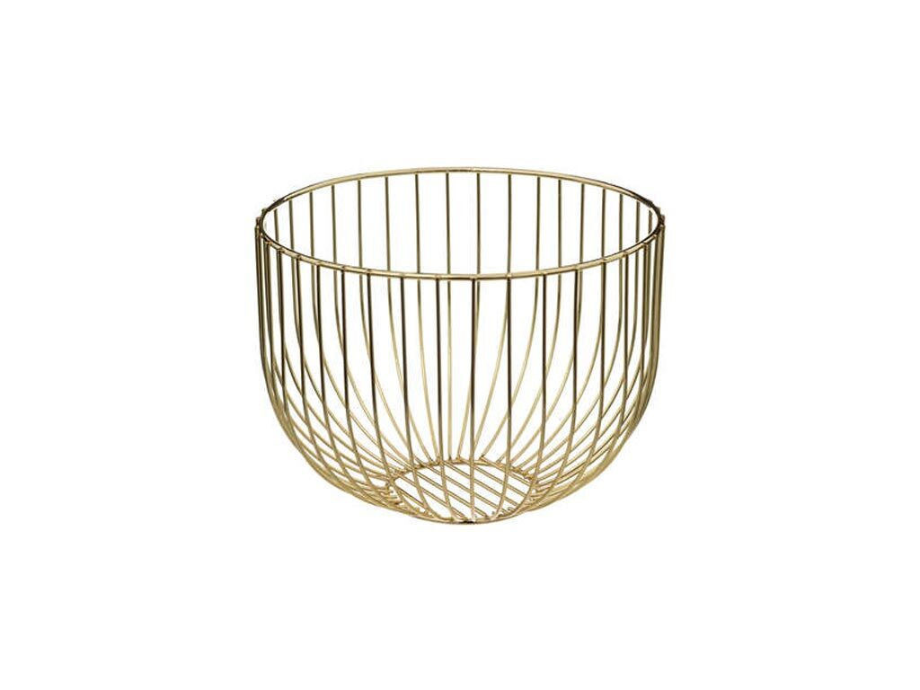 Secret De Gourmet Φρουτιέρα Μεταλλική Χρυσή 22x16,8cm