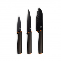 MasterChef Μαχαίρια Σετ 3Τμχ. Ανοξείδωτα Με Μαύρη Αντικολλητική Επίστρωση