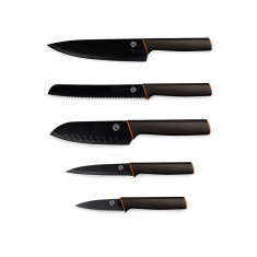 MasterChef Μαχαίρια Σετ 5Τμχ. Ανοξείδωτα Με Μαύρη Αντικολλητική Επίστρωση