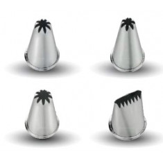 Μύτες Ζαχαροπλαστικής Σετ 4Τμχ Ανοξείδωτες 18/10 Αστεράκια