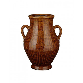 Mica Διακοσμητικό Βάζο Πυθάρι Κεραμικό Καφέ 29cmx39cm