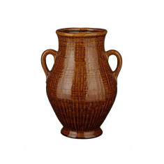 Mica Διακοσμητικό Βάζο Πυθάρι Κεραμικό Καφέ 29cmx39cm