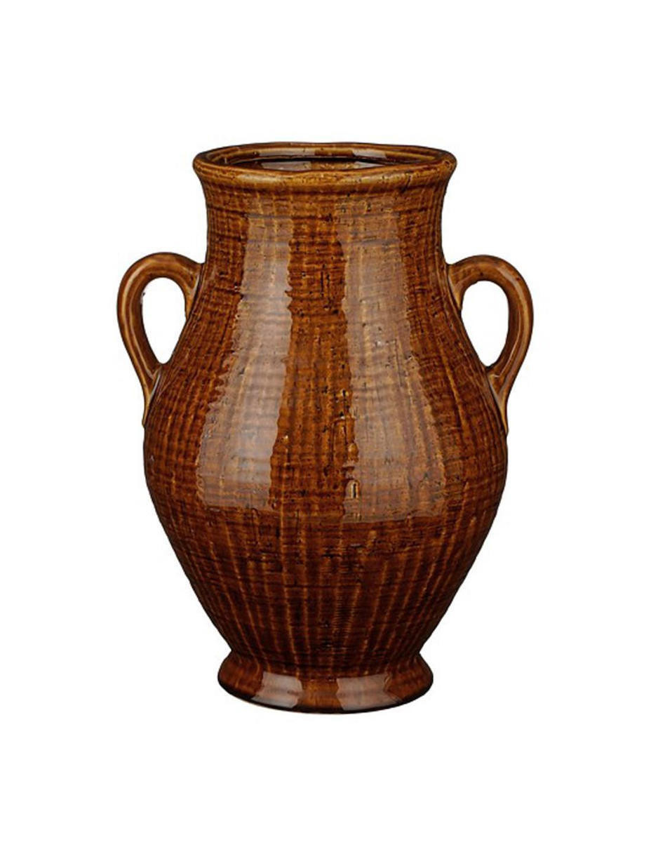 Mica Διακοσμητικό Βάζο Πυθάρι Κεραμικό Καφέ 29cmx39cm