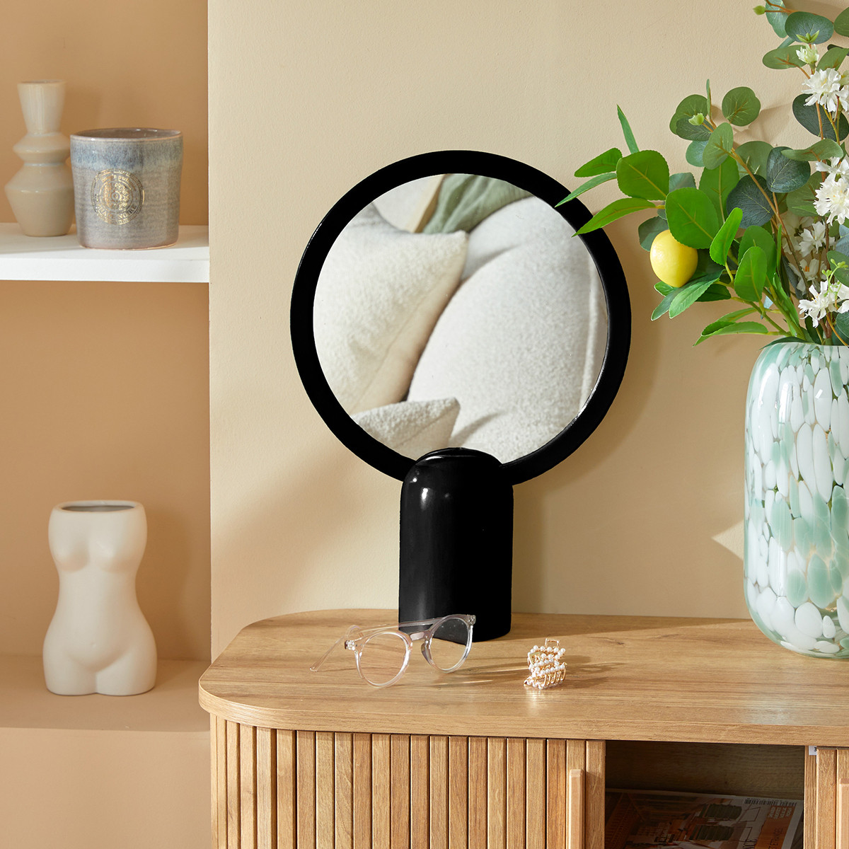 Atmosphera Καθρέπτης Επιτραπέζιος MDF Μαύρος 29.2x9.7x40.5cm