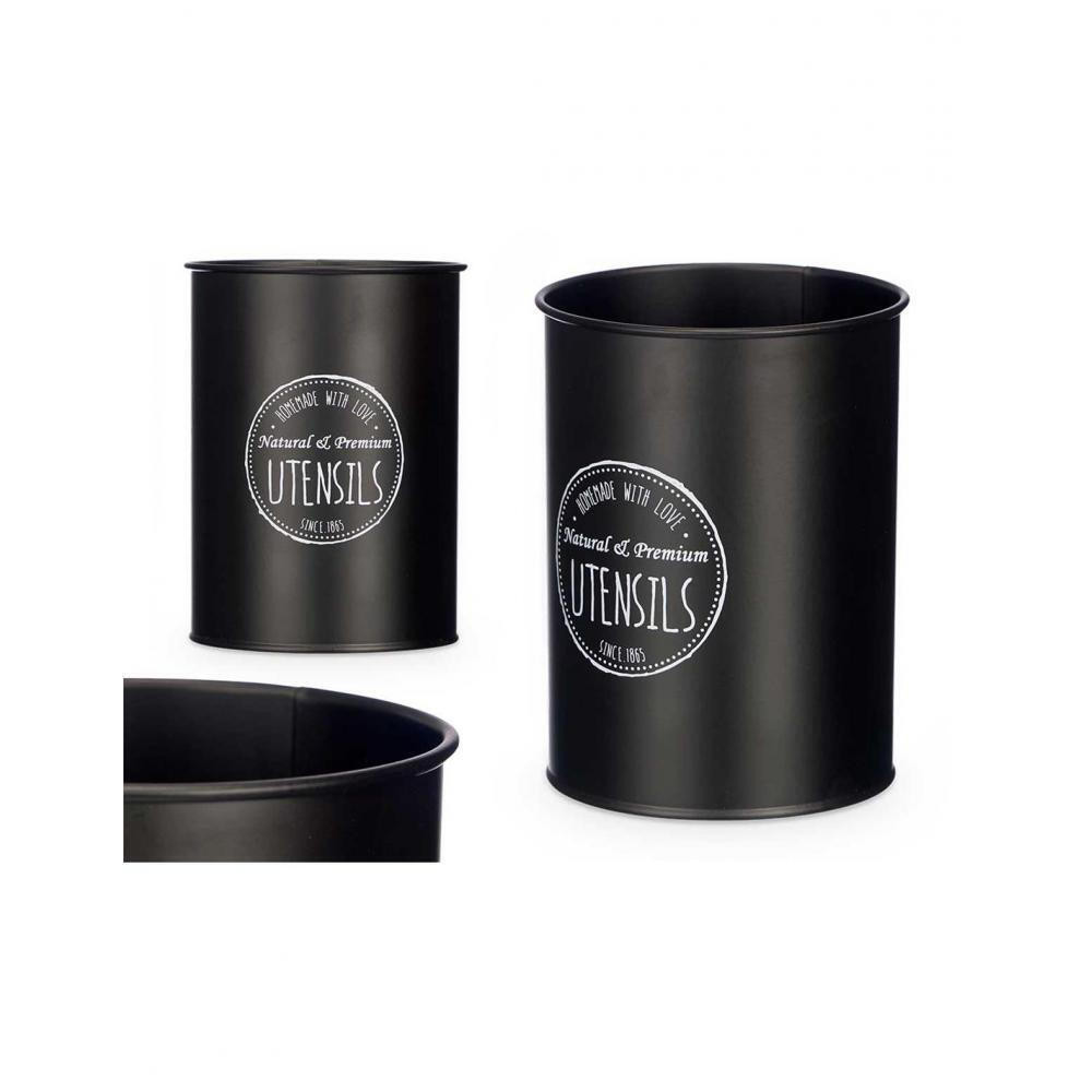 ΑΛΛΟΙ ΚΑΤΑΣΚΕΥΑΣΤΕΣ Θήκη Για Κουτάλες Μεταλλική Μαύρη 13x17cm