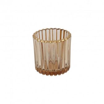 Countryfield Κηροπήγιο Γυάλινο Χρυσό 7,5x7cm