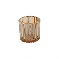 Countryfield Κηροπήγιο Γυάλινο Χρυσό 7,5x7cm