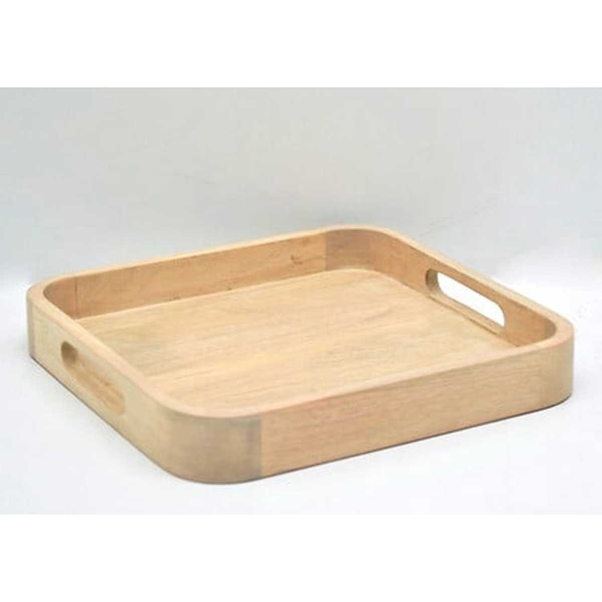 Δίσκος Σερβιρίσματος Ξύλινος Με Λαβές 25,5cm