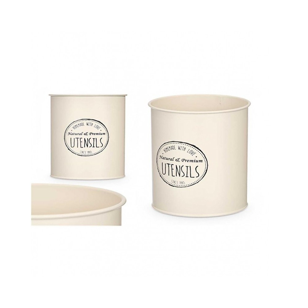 KINVARA Kinvara Θήκη Για Κουτάλες Μεταλλική Μπεζ 13x17cm