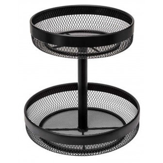 Secret De Gourmet Φρουτιέρα Μεταλλική 2όροφη Mayaj Black 30cm