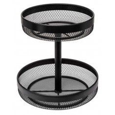 Secret De Gourmet Φρουτιέρα Μεταλλική 2όροφη Mayaj Black 30cm