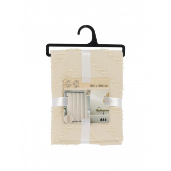 Κουρτίνα Μπάνιου Polyester Εκρού 180x200cm
