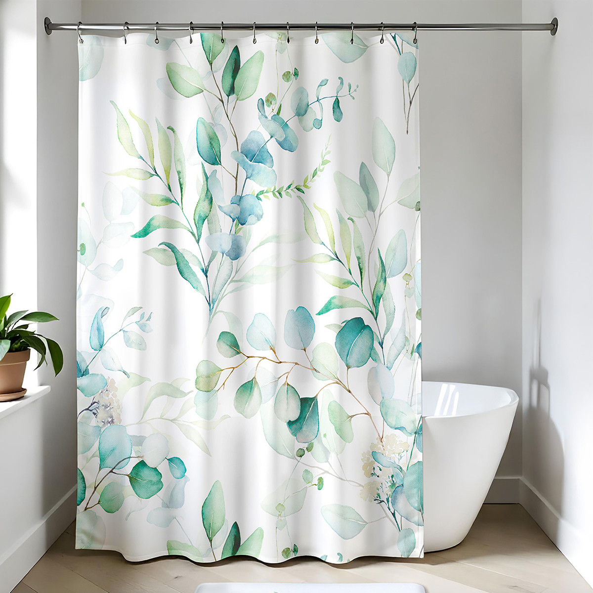 Κουρτίνα Μπάνιου Polyester Με Κρίκους Aquarelle 180x200