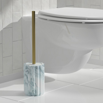 5Five Πιγκάλ Polyresin Λευκό Με Εφέ Μαρμάρου 10.5x42.3cm