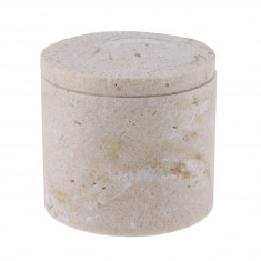 Atmosphera Θήκη Για Βαμβάκι ή Μπατονέτες Polyresin Stone Finish 9x8,2cm