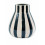 Atmosphera Διακοσμητικό Βάζο Κεραμικό Stripe Black 14cm