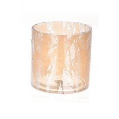 Countryfield Κηροπήγιο Γυάλινο Χρυσό 10cm