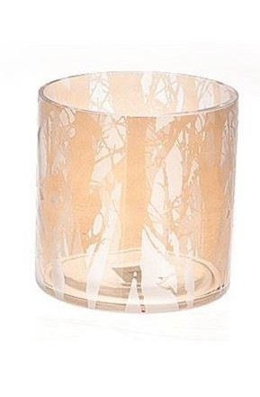 Countryfield Κηροπήγιο Γυάλινο Χρυσό 10cm