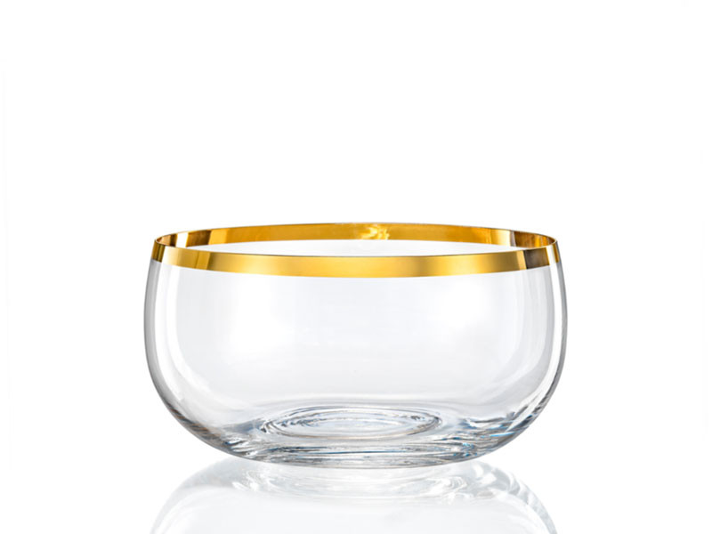 Bohemia Κουπ Κρυστάλλινο Gold Rim 22cm