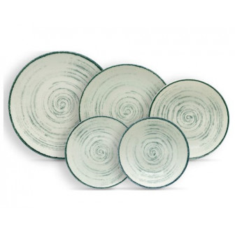 HFA Σερβίτσιο Φαγητού Πορσελάνης Circles Grey 20τμχ.