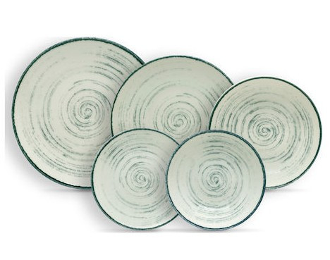 HFA Σερβίτσιο Φαγητού Πορσελάνης Circles Grey 20τμχ.