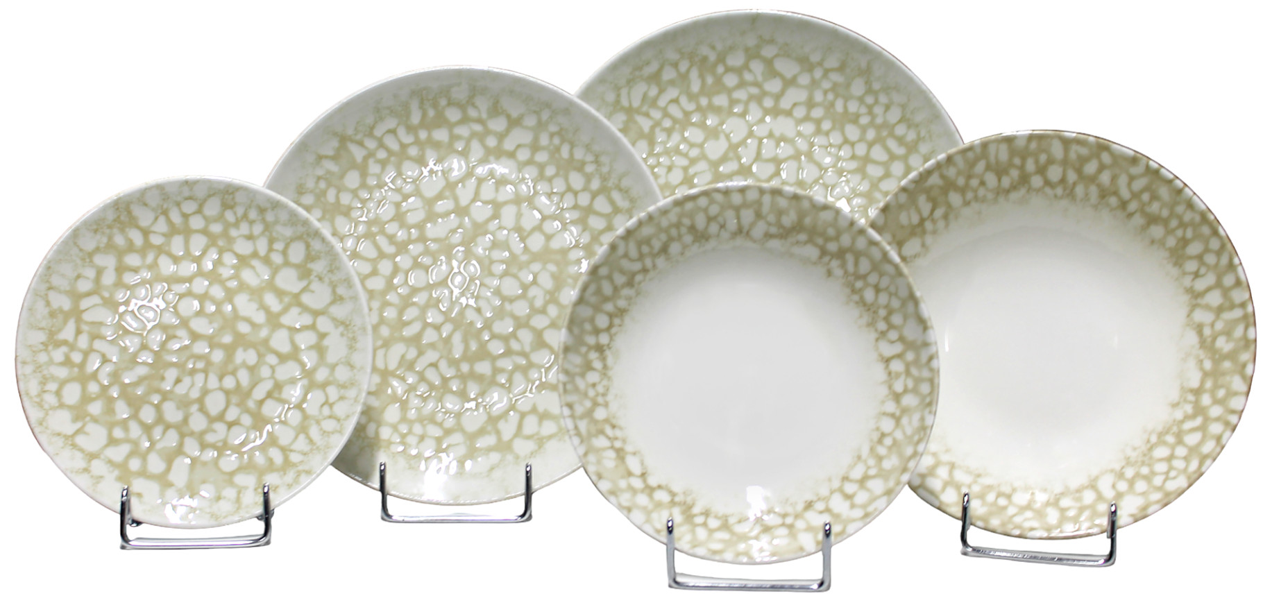 HFA Σερβίτσιο Φαγητού Πορσελάνης Votsalo Beige 20τμχ.