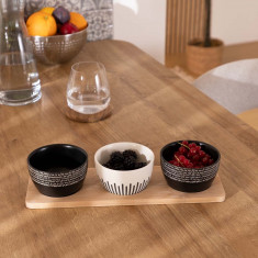 Secret De Gourmet Μπολ Σε Δίσκο Bamboo Σετ 4Τμχ. Service Aperitif