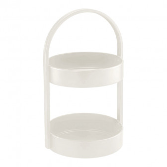 Φρουτιέρα Μεταλλική 2 Επιπέδων Μπεζ 24,5x22,5x40cm