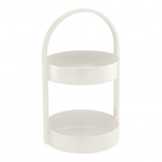 Φρουτιέρα Μεταλλική 2 Επιπέδων Μπεζ 24,5x22,5x40cm