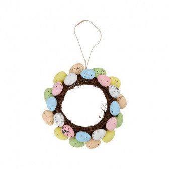 Arti Casa Στεφάνι Πασχαλινό Διακοσμητικό Με Αυγά 20cm