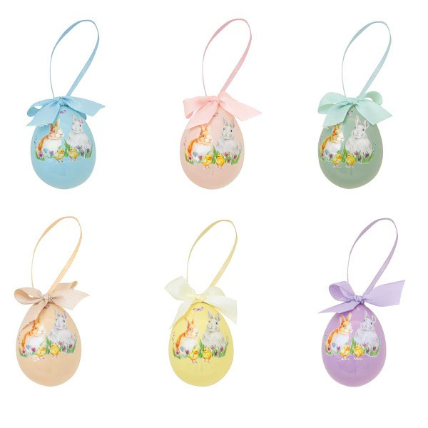 R2S Αυγό Πορσελάνης Κρεμαστό Διάφορα Χρώματα Happy Easτer 1τμχ.